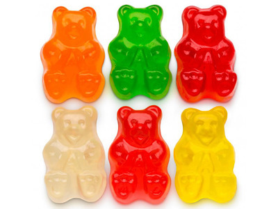 Assorted Gummi Bears, 6 Flavors 4/5lb